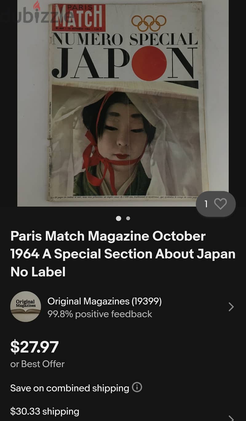 PARIS MATCH special edition 1964 Japan Olympic + JFK 3