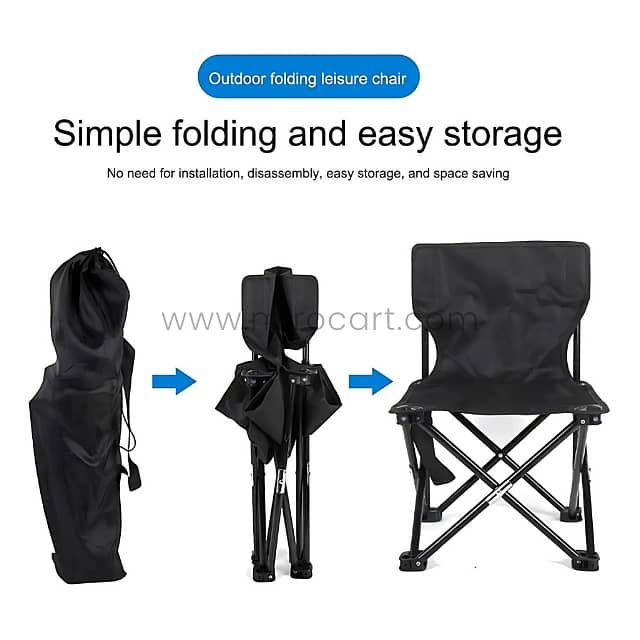 Easy-Fold Camping Chair – Ultra-Light & Waterproof with Bag & Pocket 5