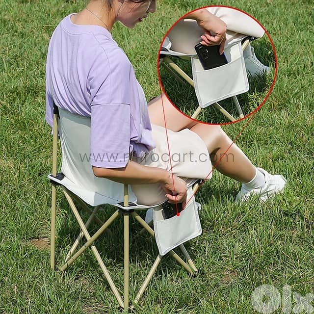 Easy-Fold Camping Chair – Ultra-Light & Waterproof with Bag & Pocket 8