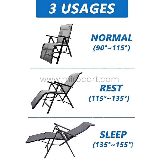 Premium Zero-Gravity Lounge Chair with 6 Positions for Home & Outdoors 7