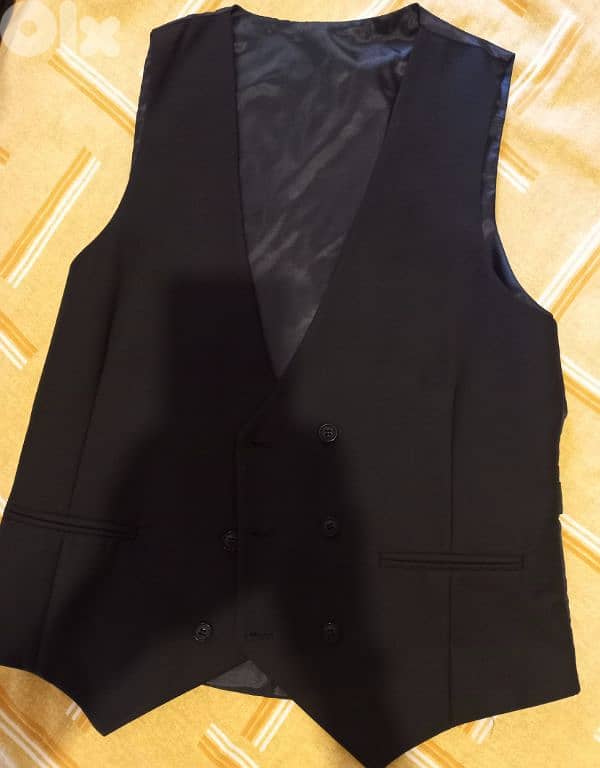 Graduation Black 3-piece Suit,Size 46 5