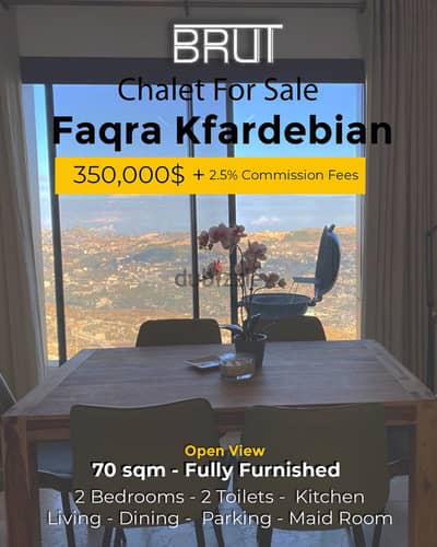 70 sqm Duplex Chalet for sale in Faqra KfardebiaN- furnished