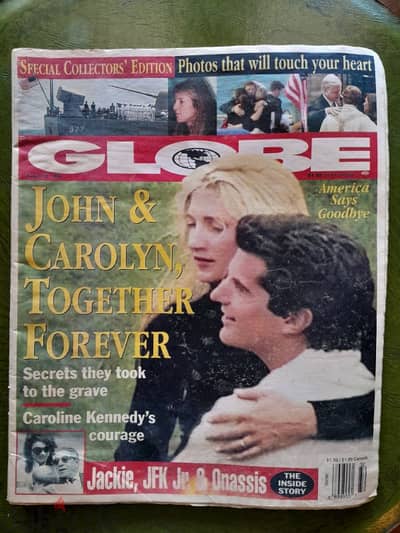 Vintage Globe Magazine August 10 1999 Collector Edition JFK Jr/Onassis