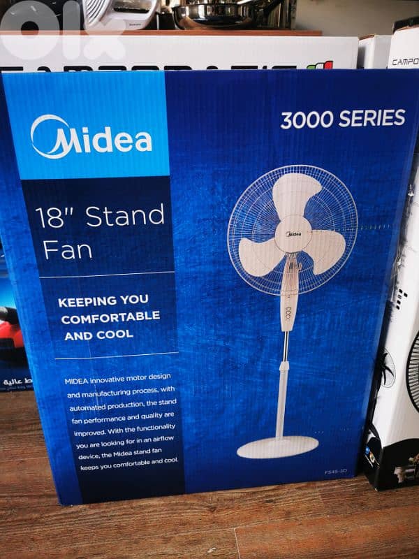 Stand Fan Midea 18' مروحة ميديا عامودية 1