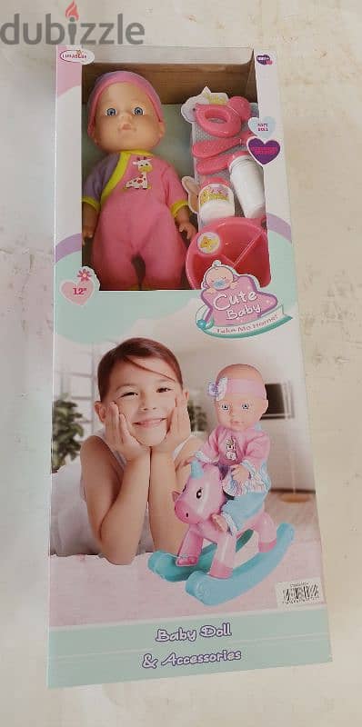 baby doll with horse and accessories 1