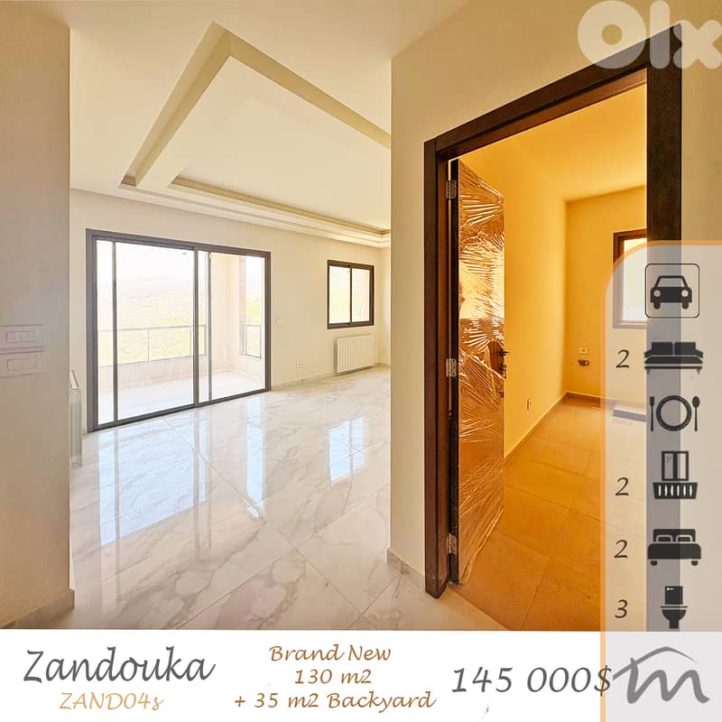 Zandouka | Brand New Decorated 130m² + Backyard Garden | Open View 0