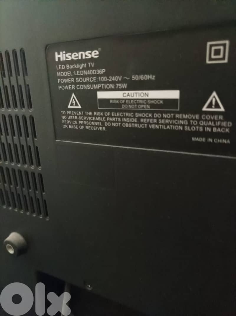 HiSense 40" Full HD LED Backlit TV (LIKE NEW) 1