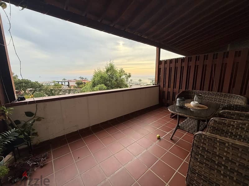 sea view chalet for rent at portemilio 1