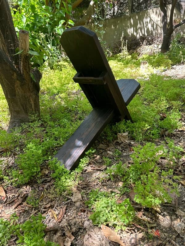 Shou Sugi Ban stargazing chair (aka viking chair) 1