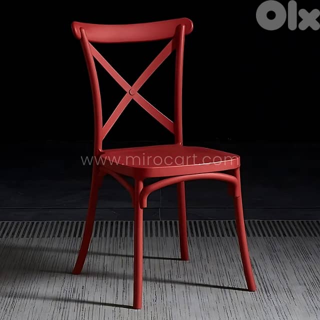 Minimalist Cross-Back Dining Chair – Stackable & Ultra-Durable (120kg) 0