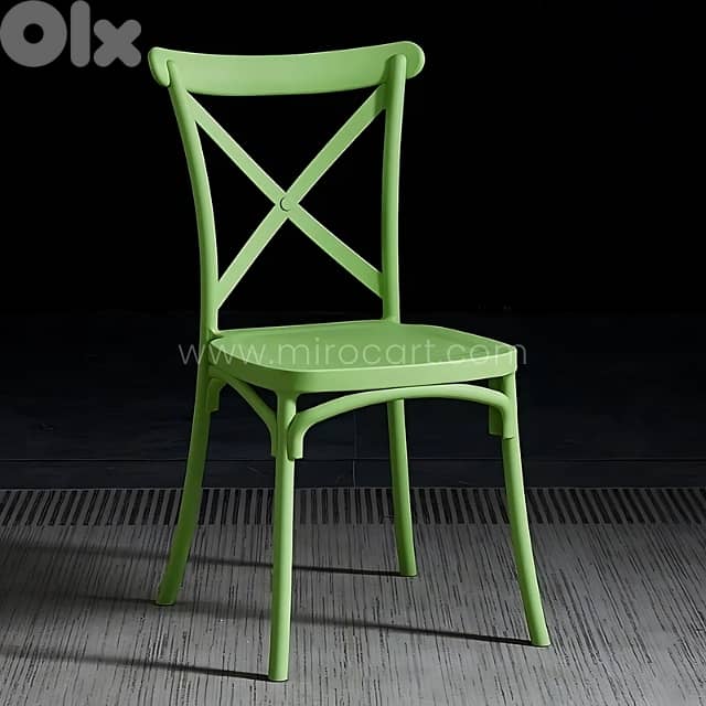 Minimalist Cross-Back Dining Chair – Stackable & Ultra-Durable (120kg) 2