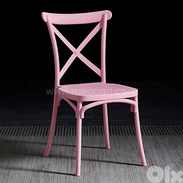 Minimalist Cross-Back Dining Chair – Stackable & Ultra-Durable (120kg) 3