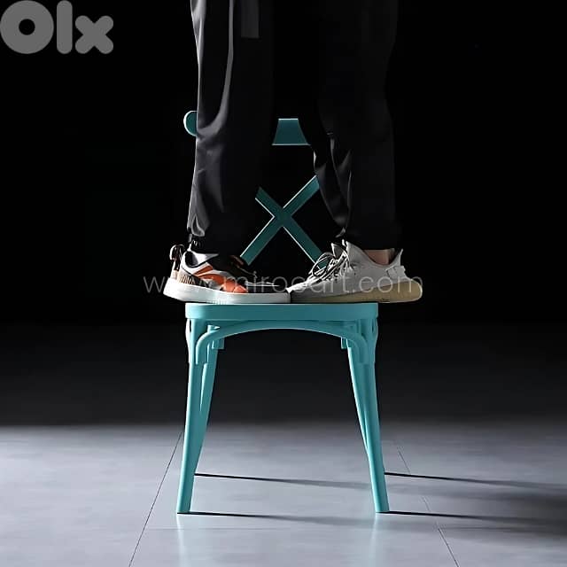 Minimalist Cross-Back Dining Chair – Stackable & Ultra-Durable (120kg) 5