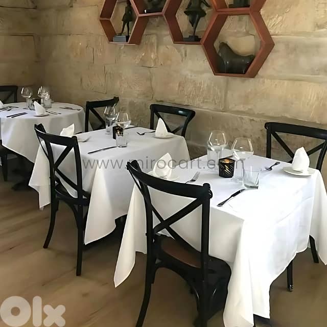 Minimalist Cross-Back Dining Chair – Stackable & Ultra-Durable (120kg) 6