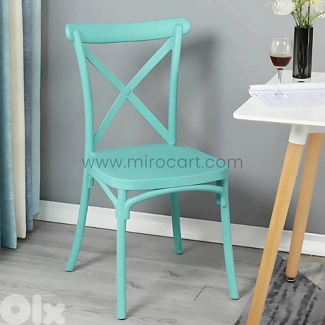 Minimalist Cross-Back Dining Chair – Stackable & Ultra-Durable (120kg) 11