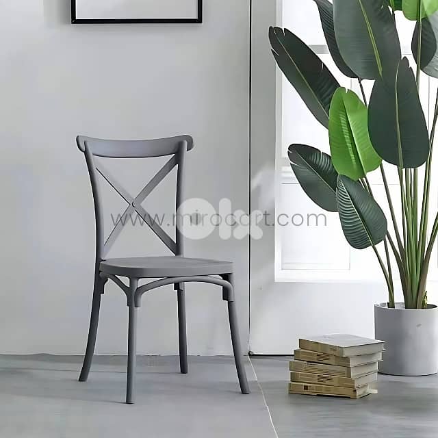 Minimalist Cross-Back Dining Chair – Stackable & Ultra-Durable (120kg) 12