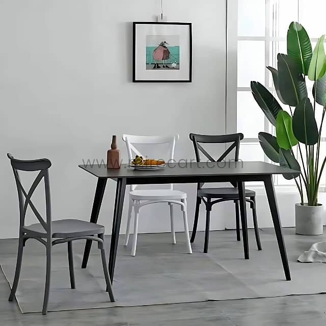 Minimalist Cross-Back Dining Chair – Stackable & Ultra-Durable (120kg) 13