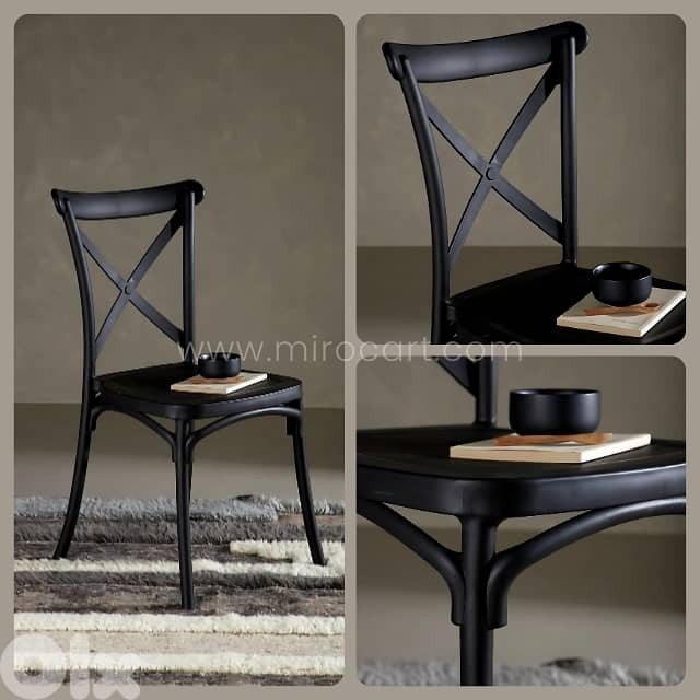 Minimalist Cross-Back Dining Chair – Stackable & Ultra-Durable (120kg) 14