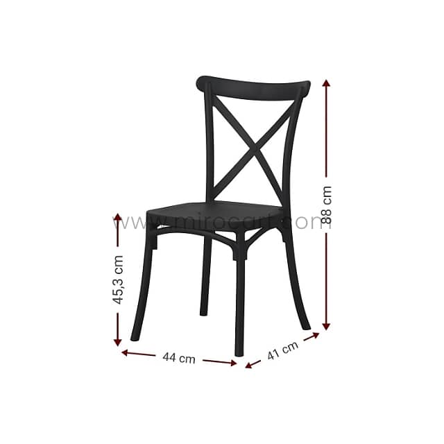 Minimalist Cross-Back Dining Chair – Stackable & Ultra-Durable (120kg) 18
