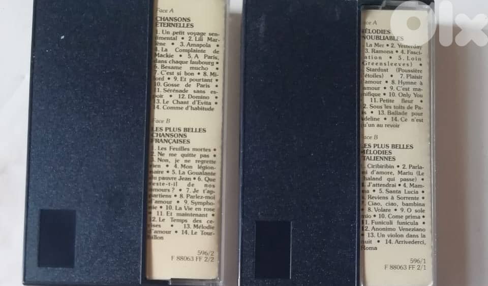 Souvenirs en musique 4 cassettes (music of the songs only) 1