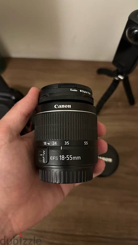 Canon 1100D Full Kit + 2 Lenses + Flash 3