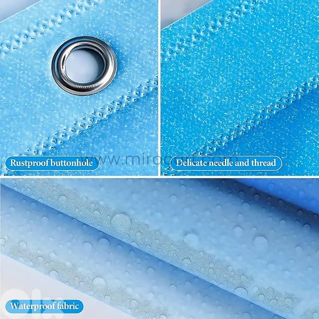 Dolphin Shower Curtain – Waterproof Bathroom Liner (180cm) + 12 Hooks 4