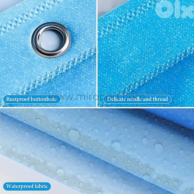 Underwater Shower Curtain, Waterproof Bathroom Liner (180cm), 12 Hooks 6