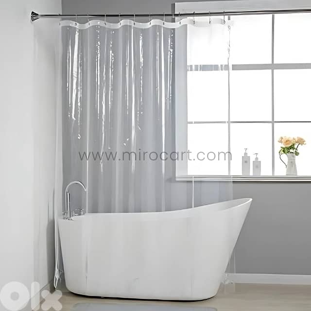 Transparent Shower Curtain – Waterproof PEVA Liner w/ Magnets (180cm) 7
