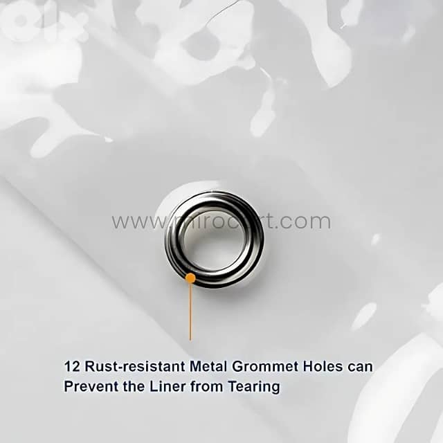 Transparent Shower Curtain – Waterproof PEVA Liner w/ Magnets (180cm) 8