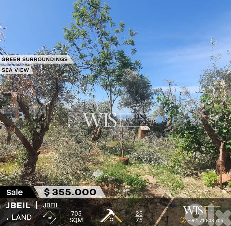 705 SQM Land for SALE in Blat - Jbeil ! 0
