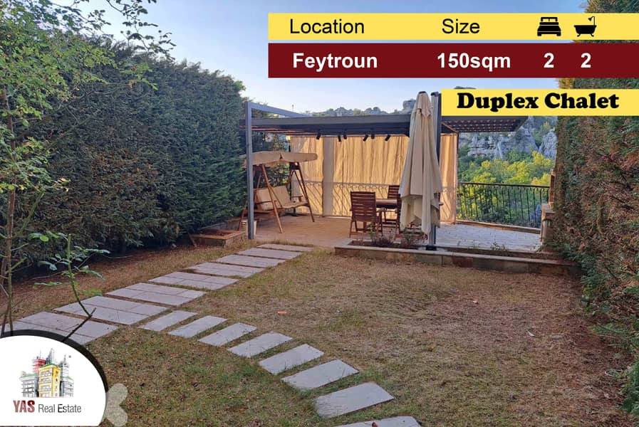 Feitroun/Univers 150m2 | 75m2 Terrace/Garden | Duplex Chalet | BA | 0