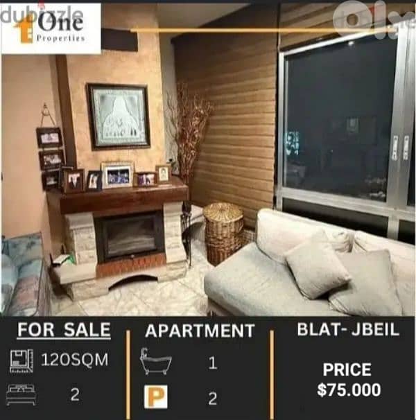 FURNISHED APARTMENT FOR SALE IN BLAT- JBEIL 0