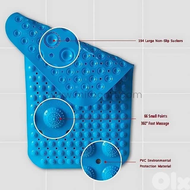 Non-Slip Massage Bathtub Mat – 70x40cm PVC Mat for Showers & Tubs 4