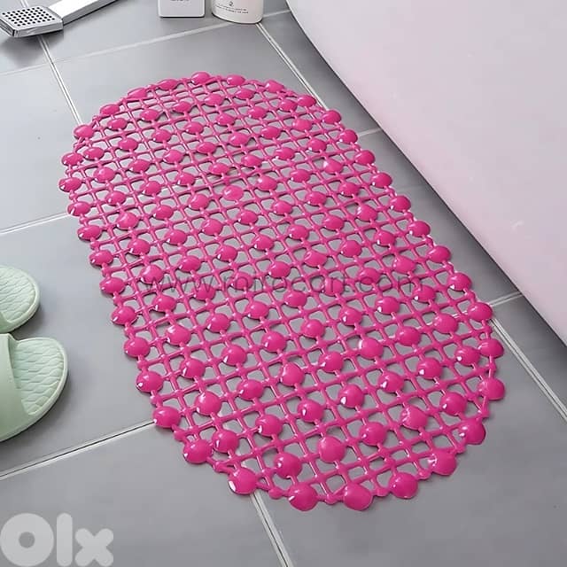 Non-Slip Shower Mat – 65x35cm PVC Mat w/ Suction Cups & Drain Holes 0