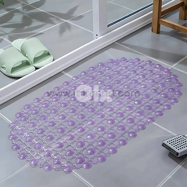 Non-Slip Shower Mat – 65x35cm PVC Mat w/ Suction Cups & Drain Holes 1