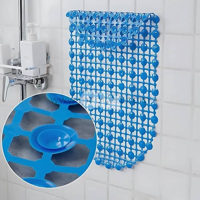 Non-Slip Shower Mat – 65x35cm PVC Mat w/ Suction Cups & Drain Holes 5