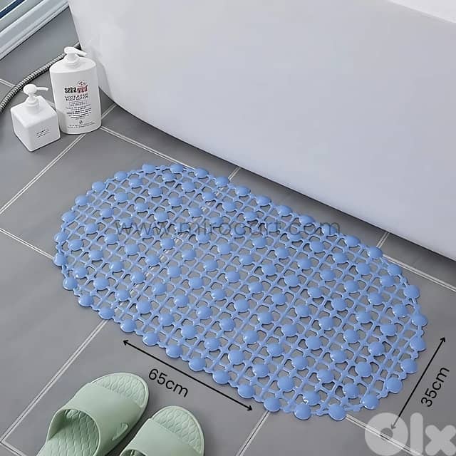 Non-Slip Shower Mat – 65x35cm PVC Mat w/ Suction Cups & Drain Holes 8