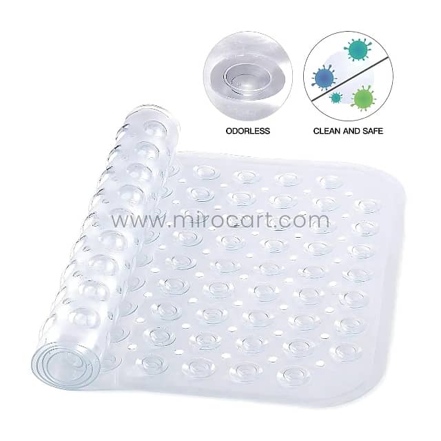 Premium Transparent Bath Mat 50x50cm for Showers & Bathtubs 3
