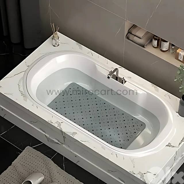 Premium Transparent Bath Mat 50x50cm for Showers & Bathtubs 5
