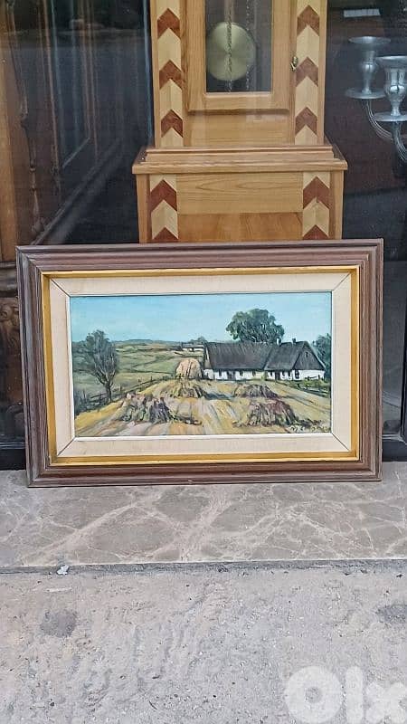 لوحة رسم زيتي اوروبية 0