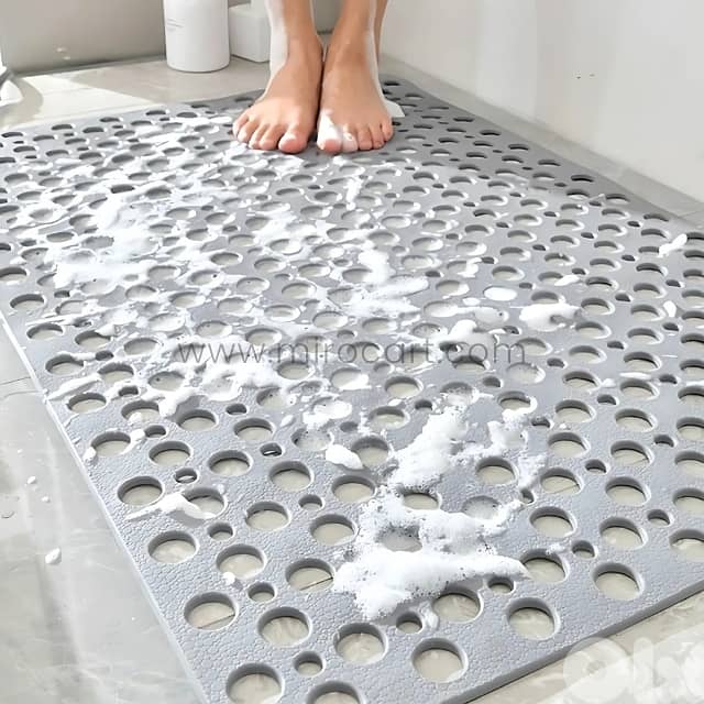 Non-Slip Massage Bath Mat 50x50cm – Textured PVC with 160 Suction Cups 2