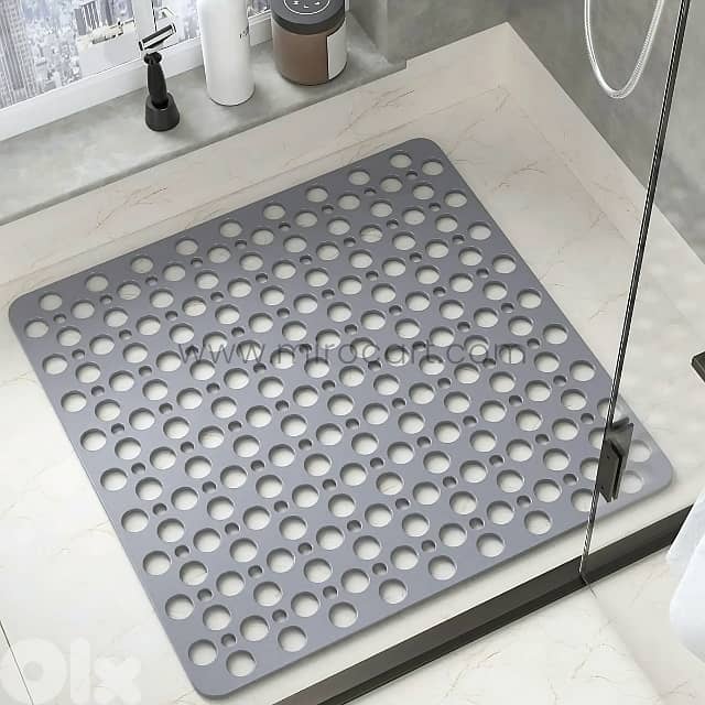 Non-Slip Massage Bath Mat 50x50cm – Textured PVC with 160 Suction Cups 3