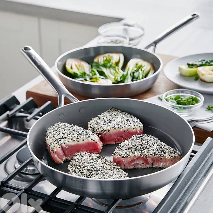 Green Pan Stainless Steel 10-Piece Cookware Set | Mirror Handles 1