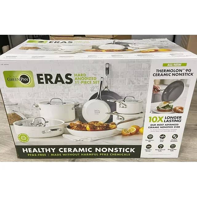 Eras Ceramic Non-Stick 11-piece Cookware Set GreenPan 0