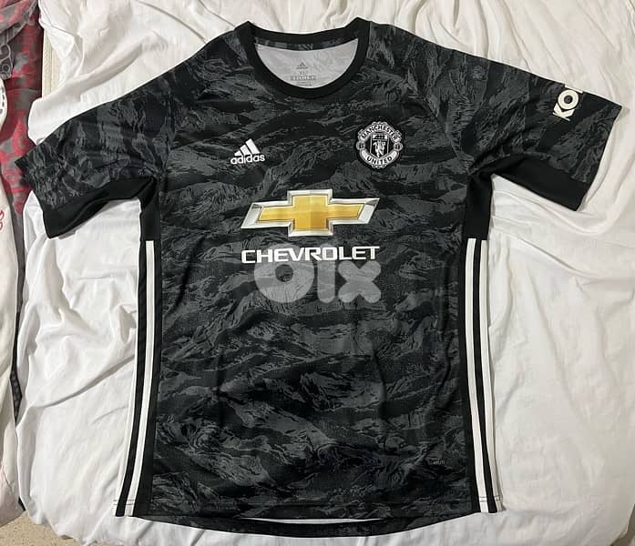 schmeichel Manchester United goalkeeper adidas home jersey 3