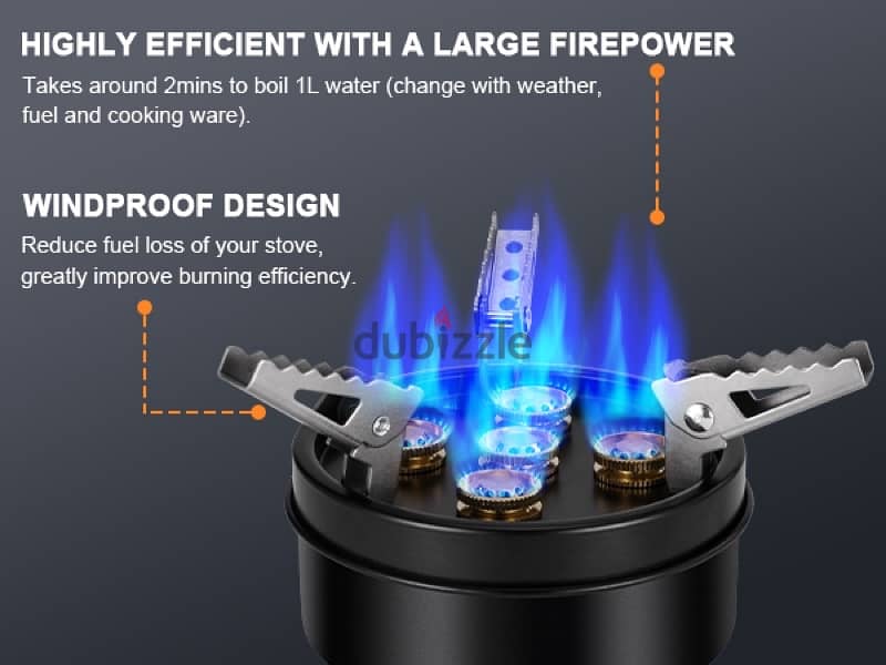 Odoland Camp Stove Foldable Gas Cooking Stove External Ignition 5