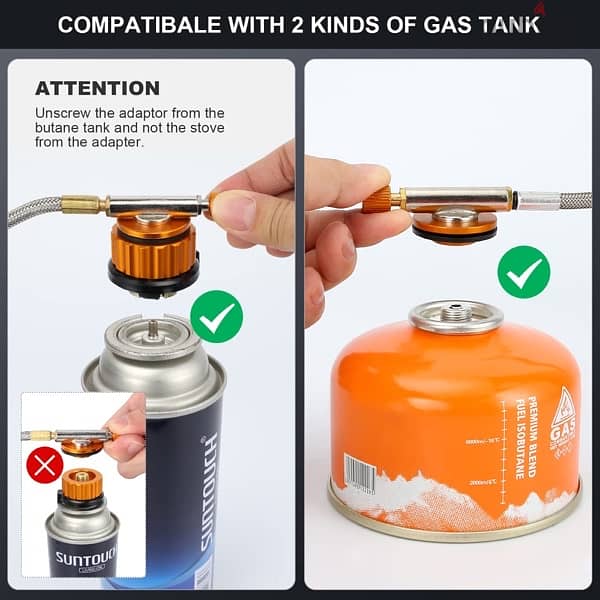 Odoland Camp Stove Foldable Gas Cooking Stove External Ignition 7