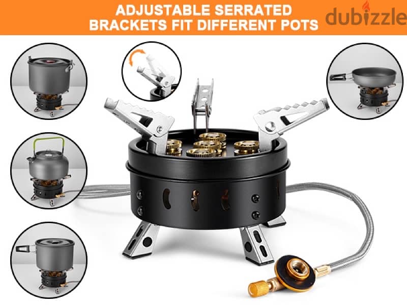 Odoland Camp Stove Foldable Gas Cooking Stove External Ignition 8