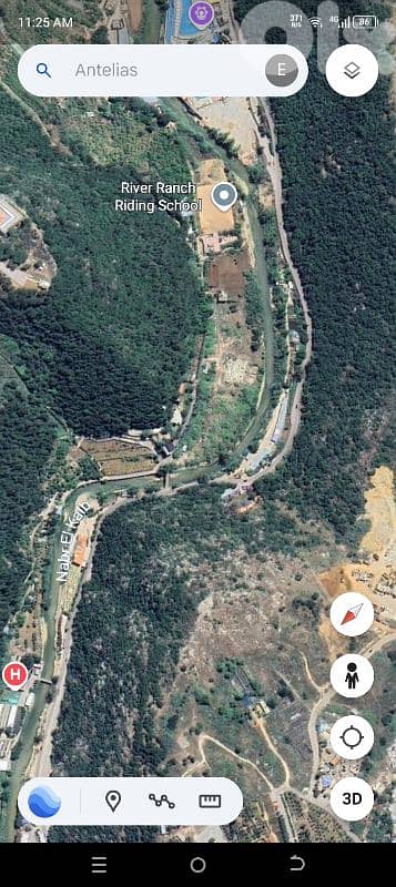 نهر الكلب ارض 4000 سياحيه تصلح لمطعم أو لصلات اعراس 03703564 0