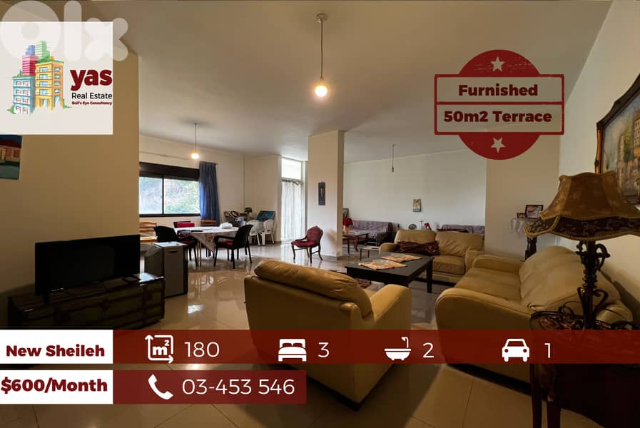 New Sheileh 180m2 | 50m2 Terrace | Furnished | Sea View | Calm | KS/IV 0